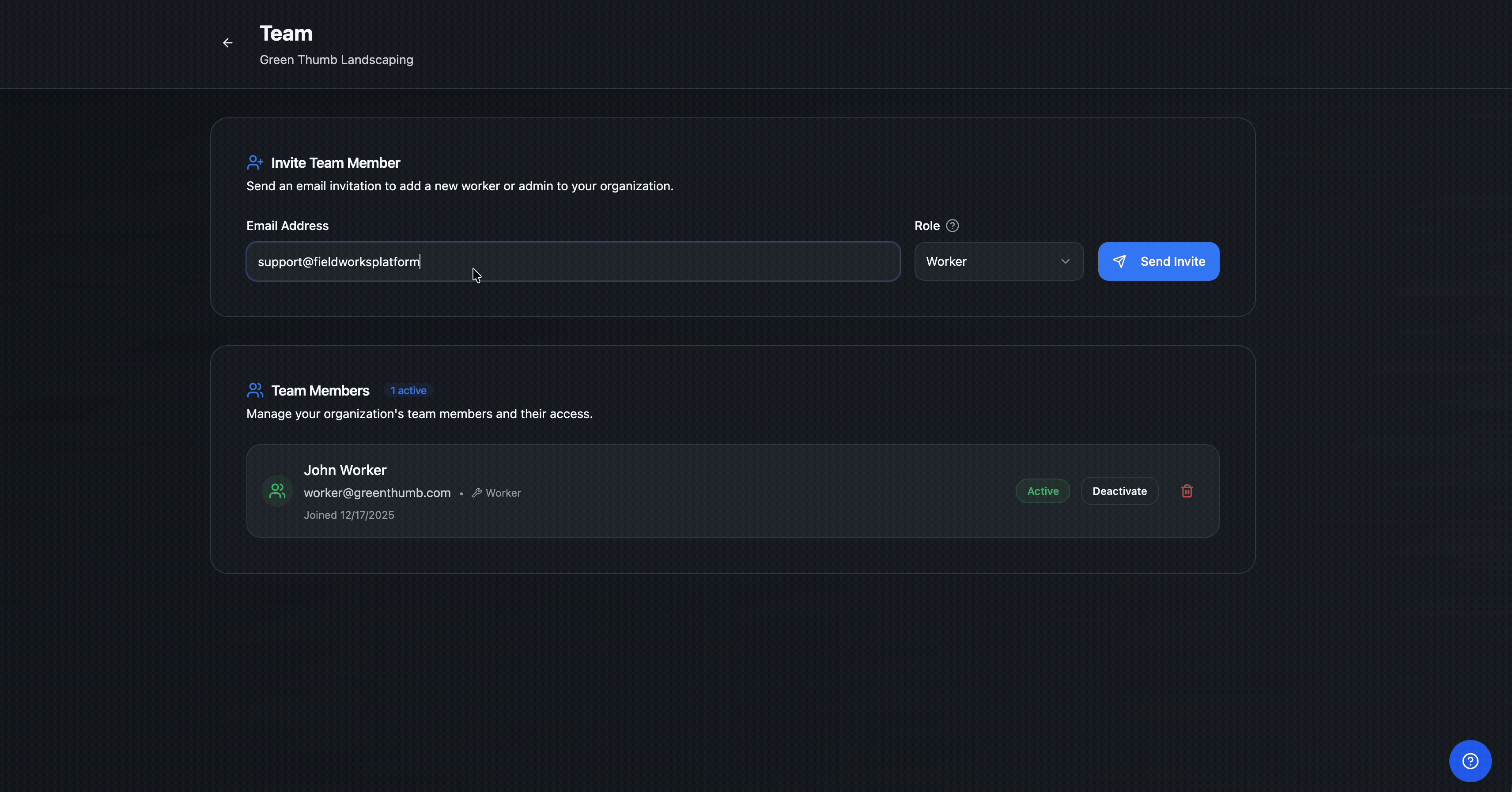Invite your team in seconds