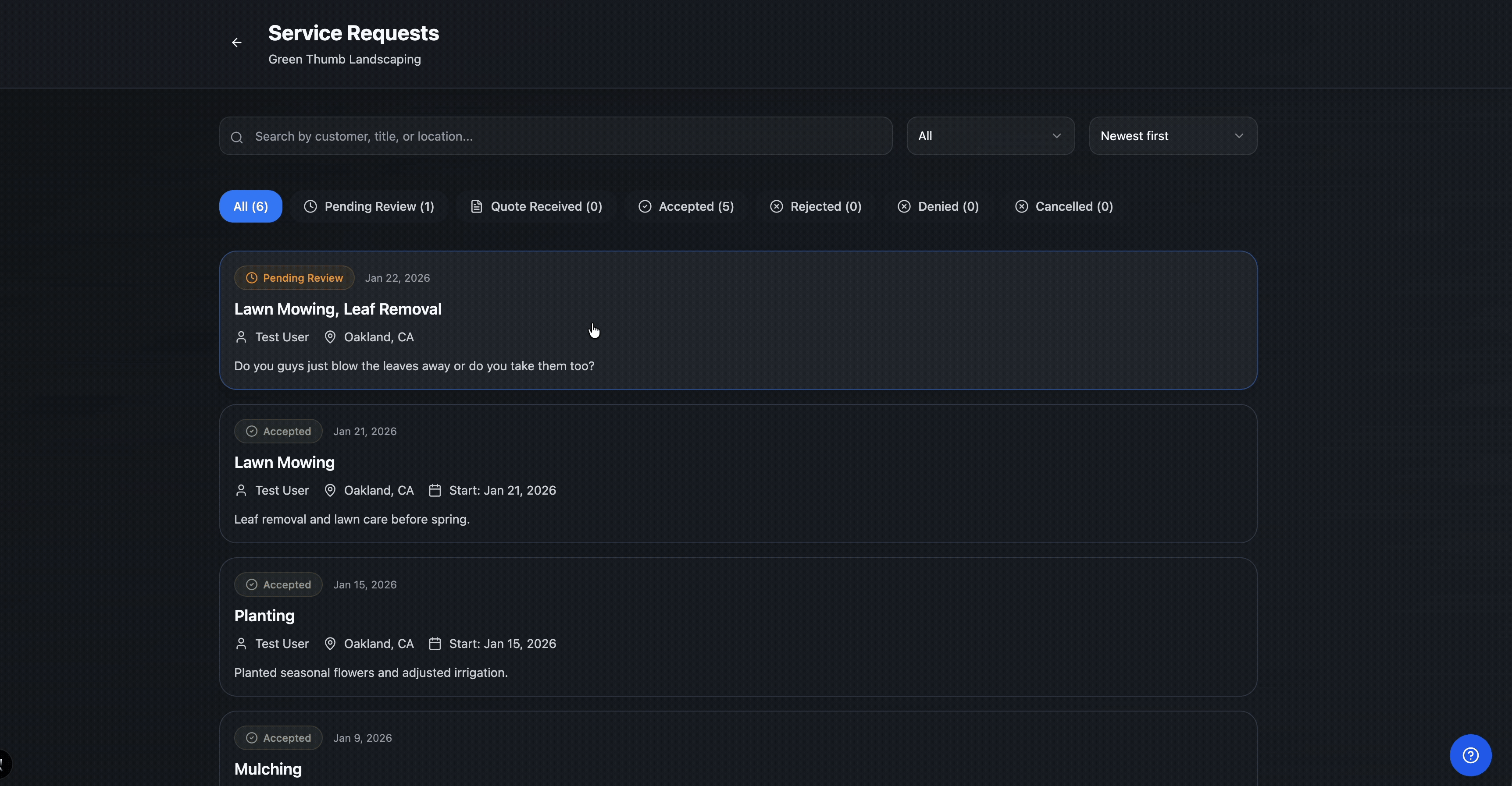 Send a quote in minutes